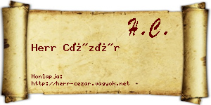 Herr Cézár névjegykártya